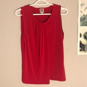 classy red tank top